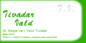 tivadar vald business card